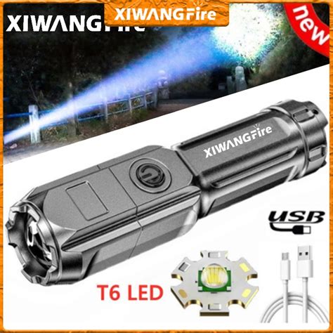 XIWANGFIRE Flashlight Super Bright Torch Light Waterproof Zoomable ...