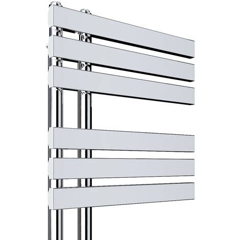 WarmeHaus 1200x450mm Flat Panel Bathroom Heated Towel Rail Radiator Chrome