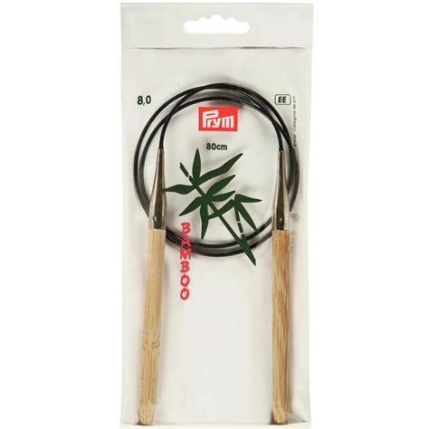 Prym Circular Needle Bamboo 80 Cm 8 Mm Clear Plastic Bag Wollerei