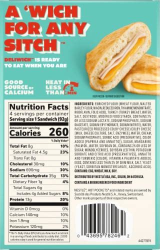 Hot Pockets Deliwich Turkey And Colby Sandwiches 12 Oz Frys Food Stores