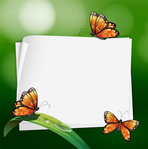 Green Butterfly Border