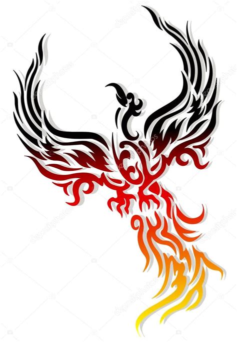 Tattoo Mythical phoenix bird ⬇ Vector Image by © starlight789 | Vector ...