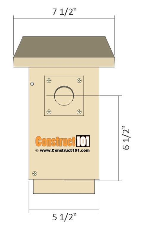 Bluebird House Plans - Free PDF Download - Construct101 | Bird house