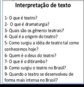 Interpreta O De Texto O Que Teatro O Que Dramaturgia