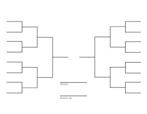 16 Team Tournament Bracket Single Elimination 18x24 Etsy