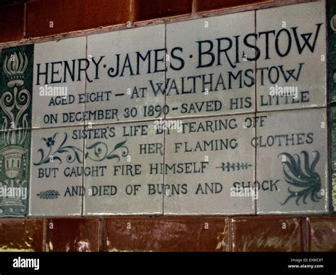 A Plaque In The Memorial To Heroic Self Sacrifice In Postman S Park