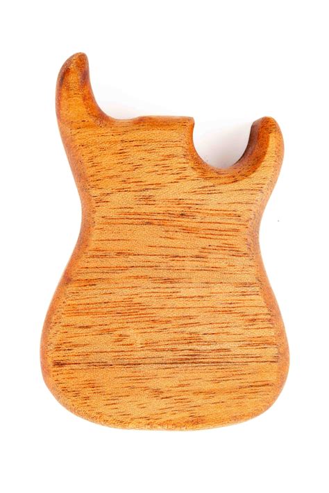 S Style Guitar Shaped Bottle Opener African Mahogany