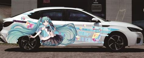 Anime ITASHA Hatsune Miku Car Wrap Door Side Stickers Decal Fit With A ...