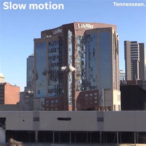 Lifeway Tower Implosion Slow Motion View