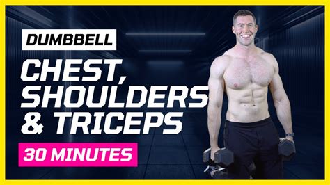 30 Minute Upper Body Push Workout Chest Shoulders Triceps Youtube