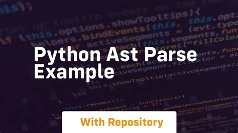 Python Ast Parse Example Youtube