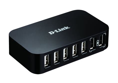 D-Link 7- Port USB 2.0 Hub External High Speed with UK Plug 480Mbps DUB ...
