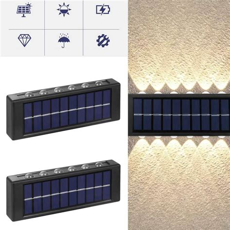 2x Lampa solarna ścienna słoneczna Alogy Solar Lamp zewnętrzna