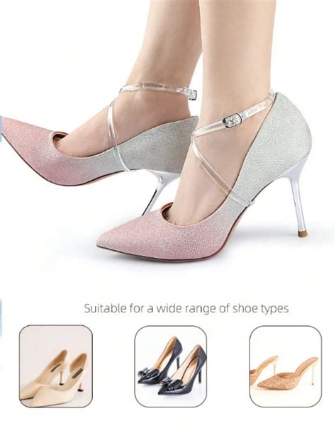 1 Pair Women's Transparent Invisible High Heel Shoe Straps, Fashion