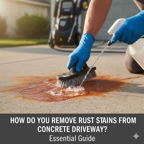 remove rust stains  concrete driveway essential guide
