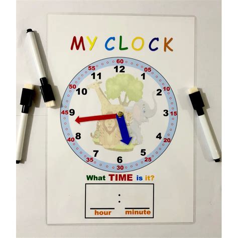 Telling Time Clock Laminated‼️free‼️whiteboard Marker Shopee Philippines