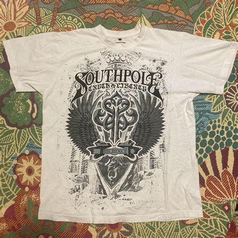 Southpole Men S White And Black T Shirt Depop