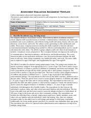 Assessment Evaluation Adaptive Behavior Assessment System Educ