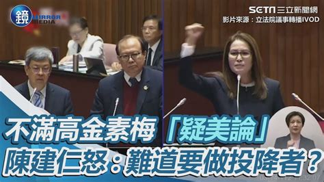 不滿高金素梅「疑美論」 陳建仁怒嗆：難道要做投降者？我腰桿是挺直的｜鏡週刊 X 三立新聞網setn