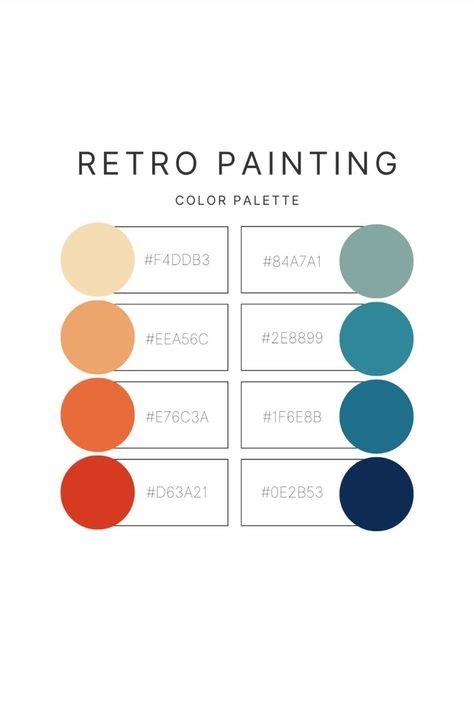 Mid Century Modern Color Palette Hex Codes