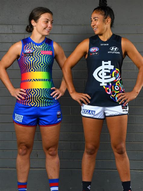 Aflw Pride Round 2020 Carlton Western Bulldogs Guernseys Are Awesome