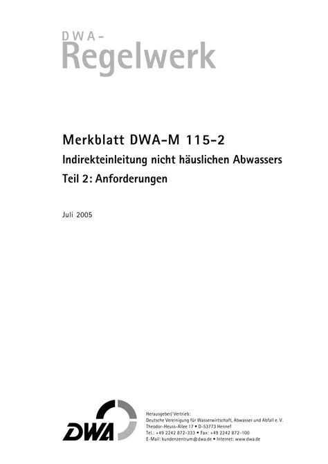Merkblatt DWA-M 115-2