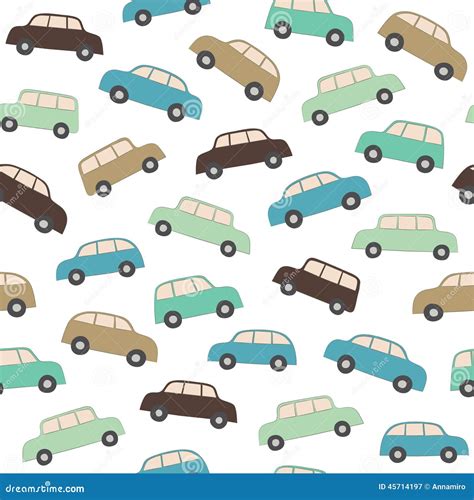 Seamless Car Pattern Stock Vector Illustration Of Pattern 45714197