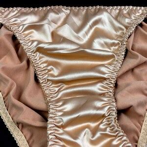 Gold Satin String Bikini Panties Etsy