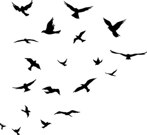 Bird Flock Silhouette Clipart Best