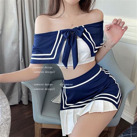 Miss Secret Sexy Student Uniform Lingerie Role Costume Cosplay Ultra Short Split Free Take Off