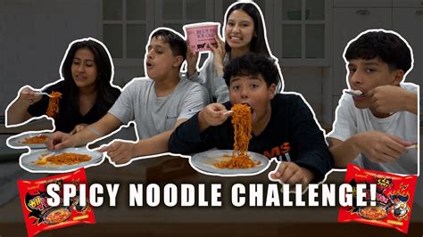 SPICY NOODLE CHALLENGE PT2!! - YouTube