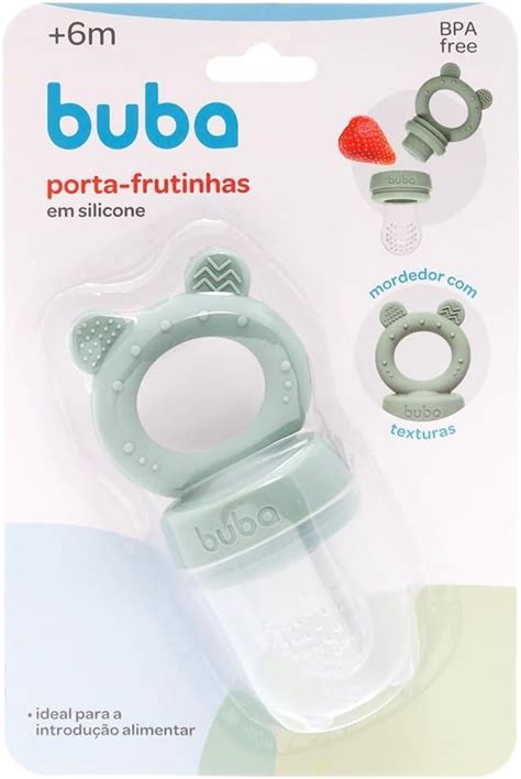 Porta Frutinhas Buba - Porta-frutinhas em Silicone Ursinho Verde Buba | MadeiraMadeira