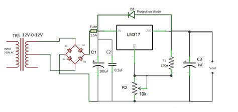 Power Supply Using Lm317 Circuit Diagram Circuit Diagram