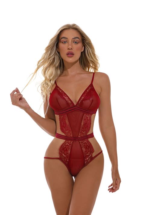 Women S Sexy Mesh See Through Lace Slim Bodysuit Lingerie Lingerie And Underwear