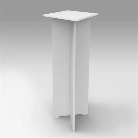 White Laminate Quickset Pedestal | White laminate, Pedestal, Display ...