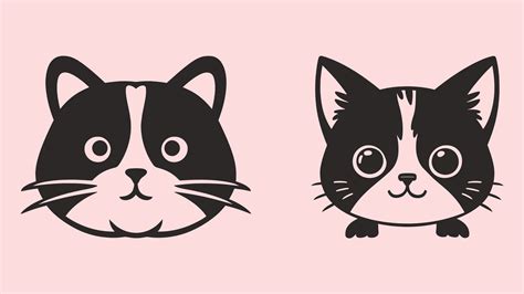 Minimal Cat Cute Cat Cute Cat Face Pussy Cat Vector Art At Vecteezy