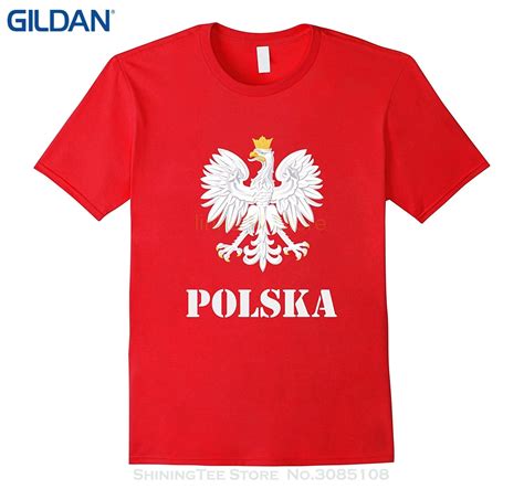 Gildan 2017 Hot Sale Super Fashion Polska Poland Flag T Shirt Polish Flag Tee Shirt T Shirts