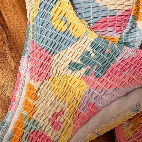 Print Bikini Summer Swimsuit New Triangle Swiwmear Women Push Up Bikinis Set Micro Thong