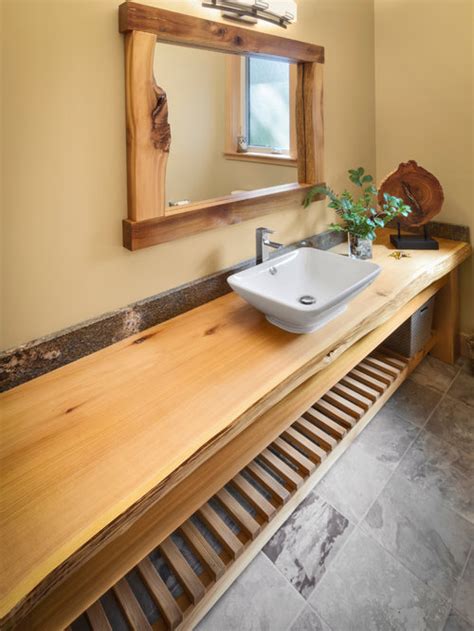 Wood Bathroom Countertops Design Ideas & Remodel Pictures | Houzz