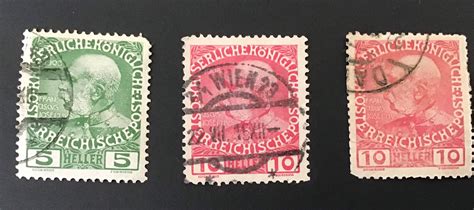 RARE 1908 Heller 10c Austrian Stamp Art Collectibles Postage Stamps