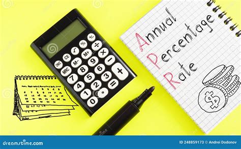 Annual Percentage Rate APR is Shown Using the Text Stock Image - Image ...
