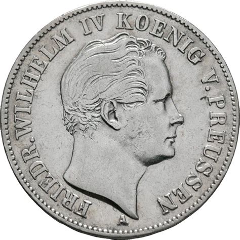 Preußen Ausbeutetaler 1842 52 König Friedrich Wilhelm IV in ss AKS 75