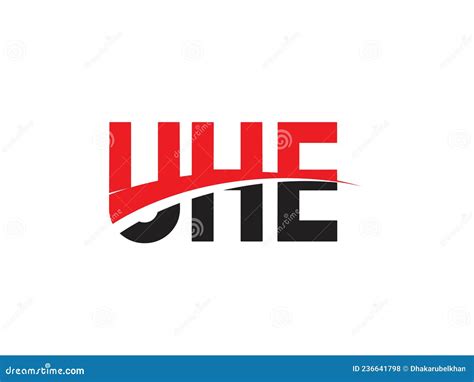 uhe letter initial logo design vector illustration stock vector
