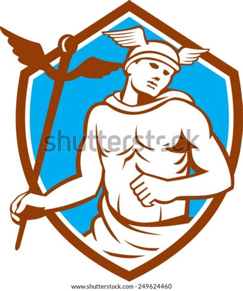 Illustration Roman God Mercury Patron God Stock Vector Royalty Free