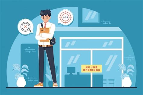 Premium Vector Job Seeker Flat Design Illustration Concept