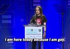 Ellen Page I Am Here Because I Am Gay WiffleGif
