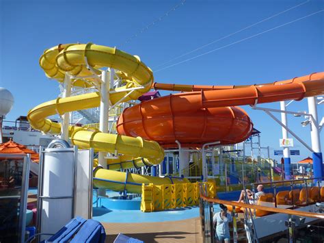 Waterslides On The Ship Carnival Breeze