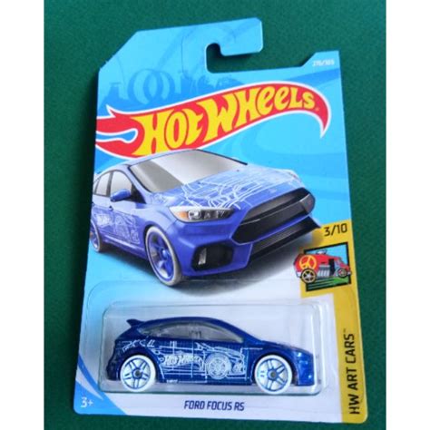 Hot Wheels Ford Focus Rs Blue Hw Art Cars Shopee Malaysia