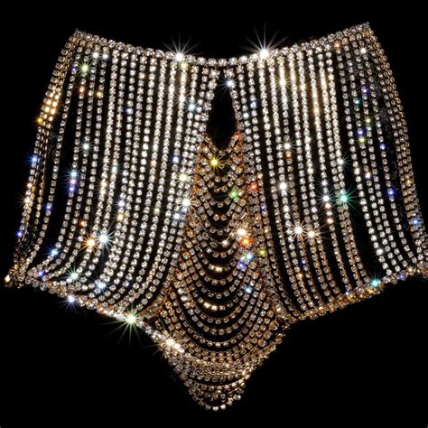 Stonefans Bling Bikini Crystal Panties Thong For Women Rhinestone Lingerie Underwear Luxury Body