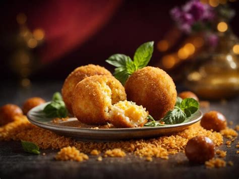 K Stliche Italienische Arancini Gebratene Reisb Lle Gef Llt Mit